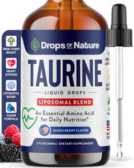 Taurine Liquid Drops bottle with Mixed Berry flavor (60 mL)