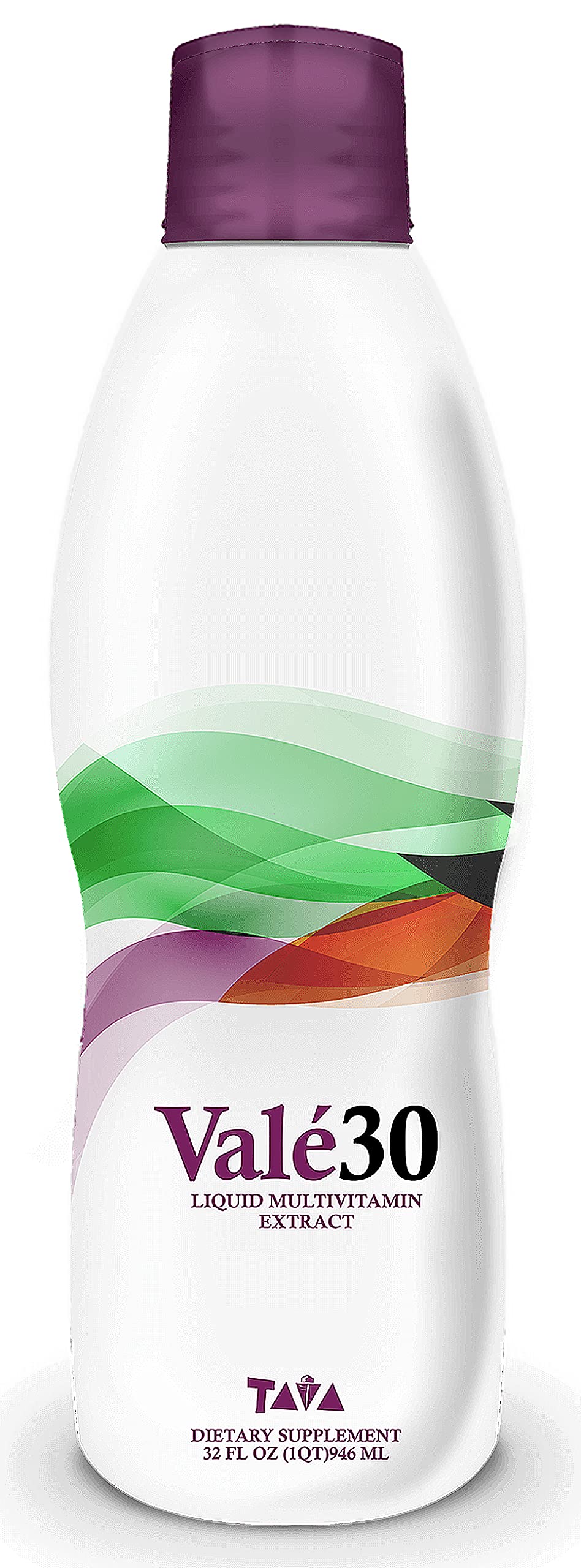 TAVA Valé30 32oz liquid multivitamin bottle front view