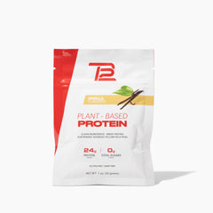 TB12 vanilla plant-based protein powder hero shot
