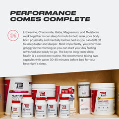 Nightstand setup with TB12 Sleep bottle