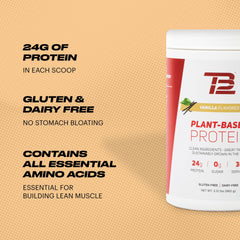 Vanilla TB12 plant-based protein shake ready to mix