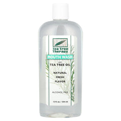 Tea Tree Therapy Alcohol Free Mouthwash bottle 12 oz, front view