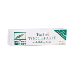 Back view and ingredients of Tea Tree Therapy Toothpaste 5 Oz 2 Pack