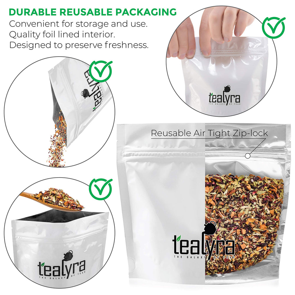 Senna Quick Cleanse loose-leaf herbal tea with hibiscus, rosehip and pomegranate