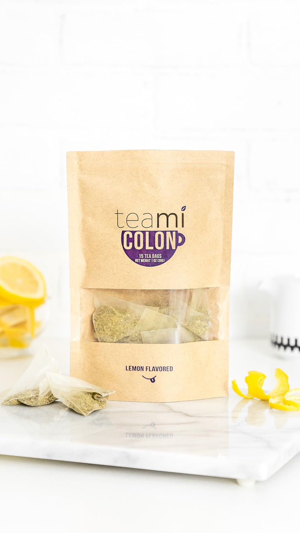 Teami Colon 15 tea bags packaging keeps daily routine convenient.
