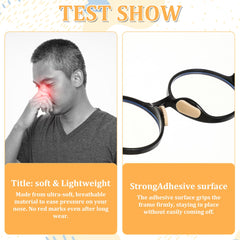 Teardrop-shaped nose pads sized 1.6 x 0.8 cm