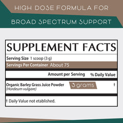 USA-made Teaveli barley grass juice powder packaging label