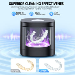 Close-up of 52,000 Hz ultrasonic cleaning technology