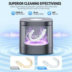 Close-up of 52kHz ultrasonic cleaning action
