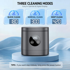 3 cleaning modes for retainer, braces, and jewelry
