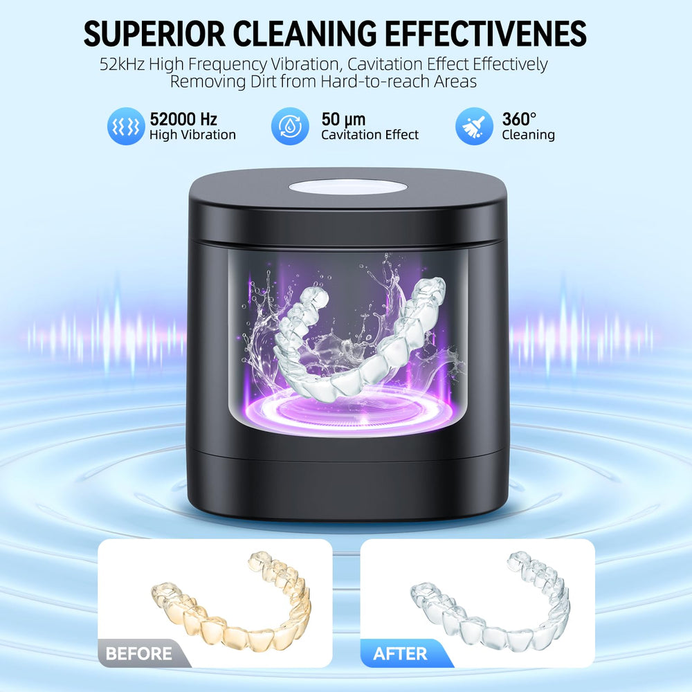 Inside view of the TEBAL Ultrasonic Retainer Cleaner chamber