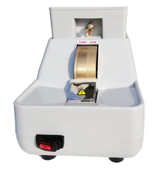 Optical lens edger with V-groove and single wheel