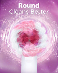 Side view of Teeaegis pink rotating electric toothbrush