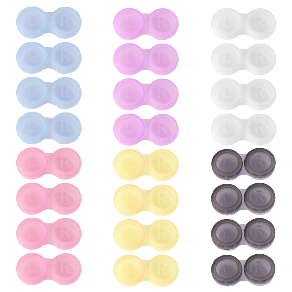 Teemico 60-piece colorful contact lens case set displayed