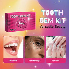 139-piece Teeth Gems Kit contents laid out