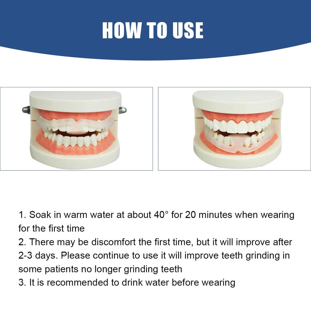 Teeth cushioning mouth guard in use