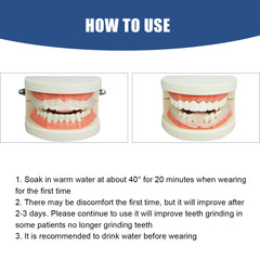 Teeth cushioning mouth guard in use