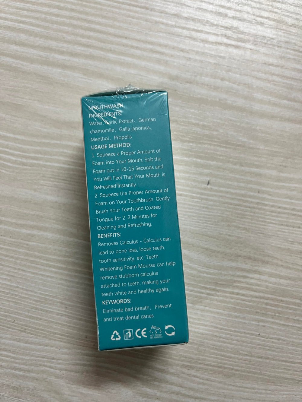 Three-pack packaging of Teeth Mouthwash Foam