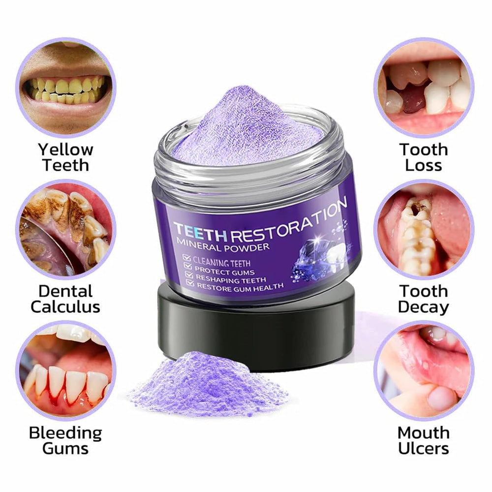 Healthy teeth and gums concept with mineral ingredients