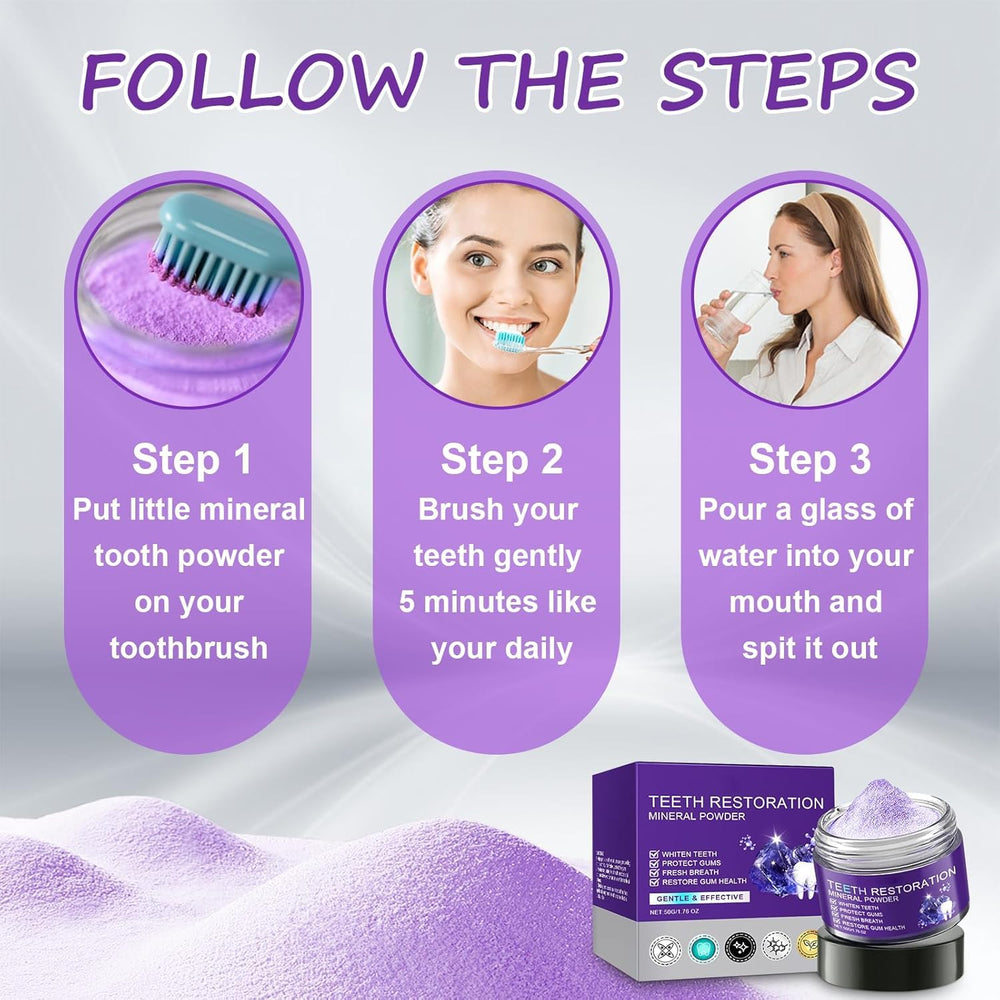 Natural minerals used in tooth powder