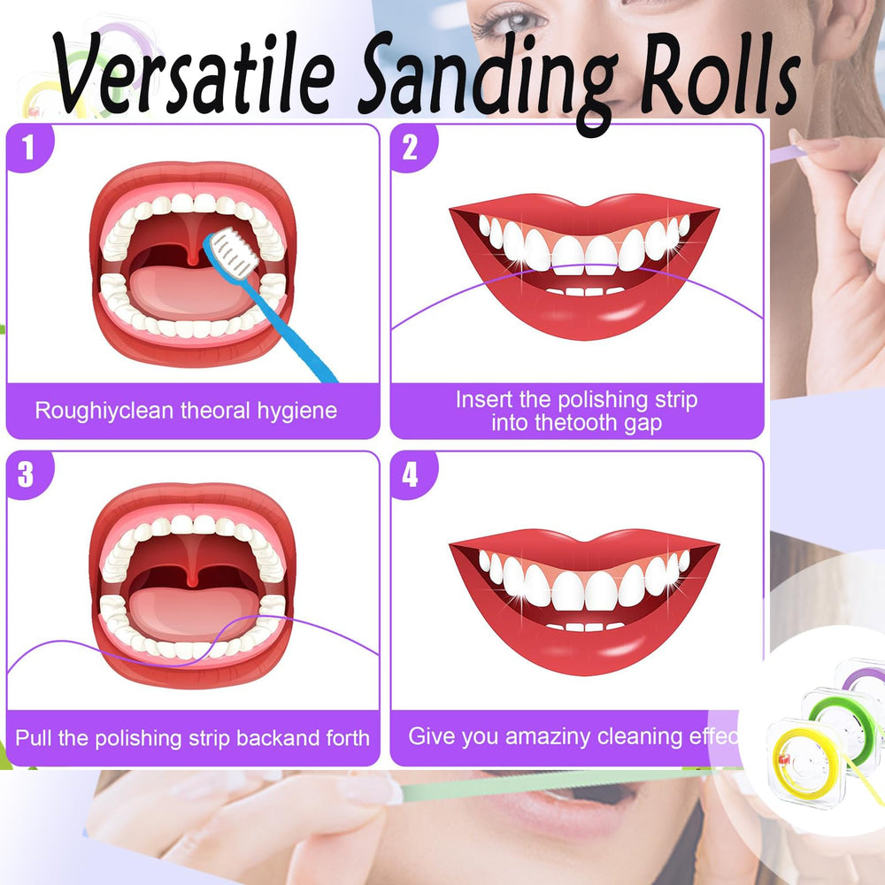 Sanding roll detail with purple coarse grit