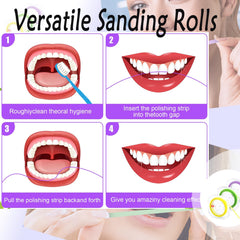 Sanding roll detail with purple coarse grit