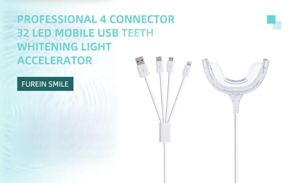 User using whitening light with a smartphone