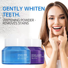 Packaging of Teeth Whitening Deluxe Powder blue and purple 2-piece set