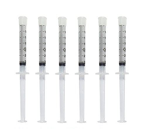 Six 3ml syringes of teeth whitening gel (44% carbamide peroxide), USA made