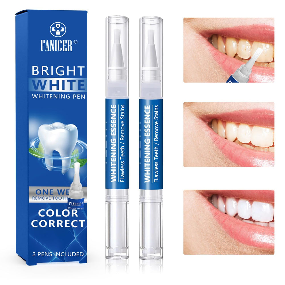 Teeth whitening pen with mint-flavored gel