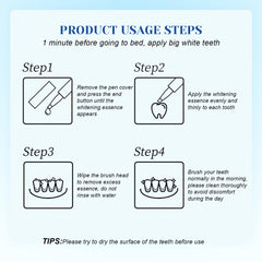 Whiter teeth after using the whitening pen