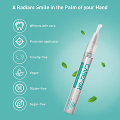 Brightened smile after whitening treatment