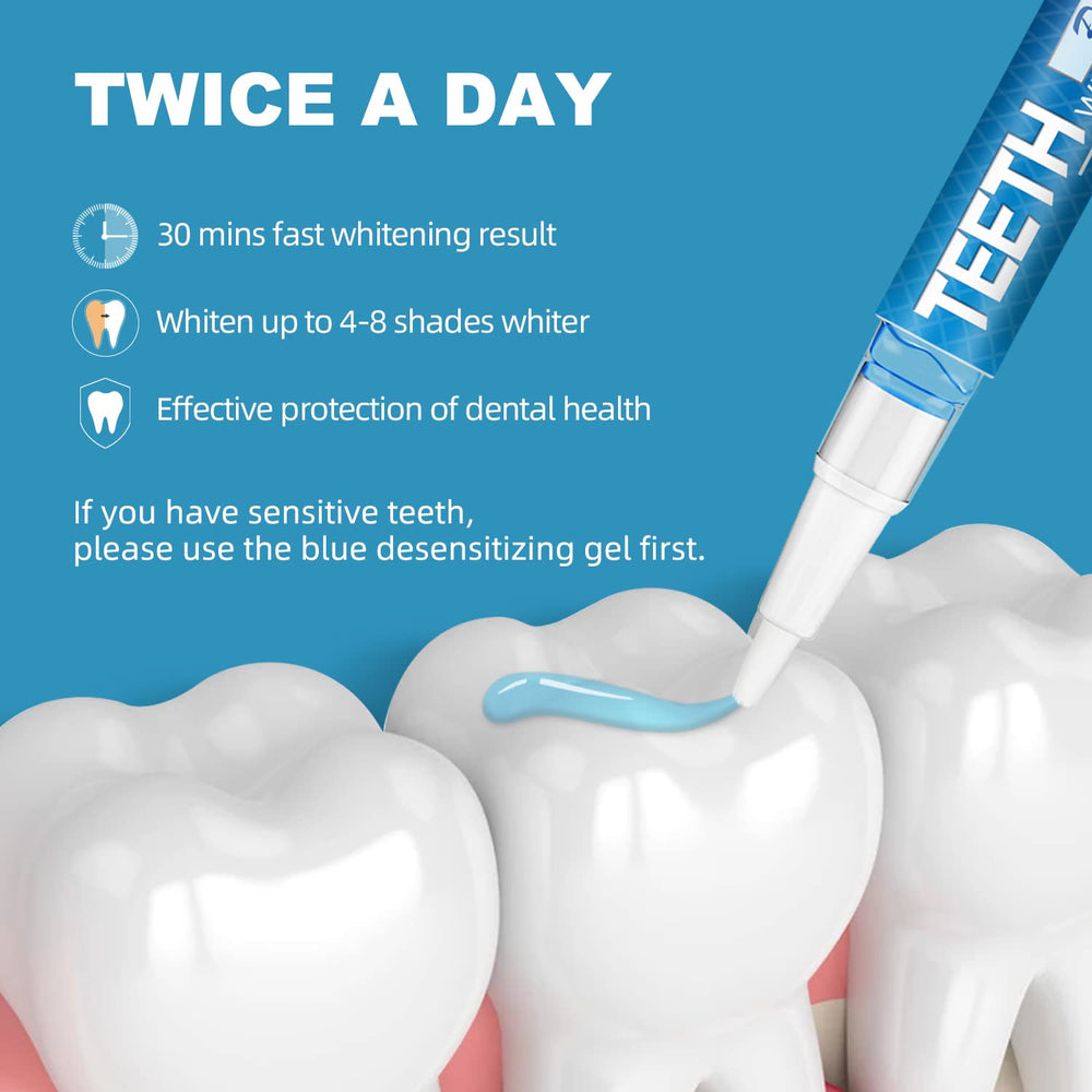 Whitening pens with desensitizing pen included