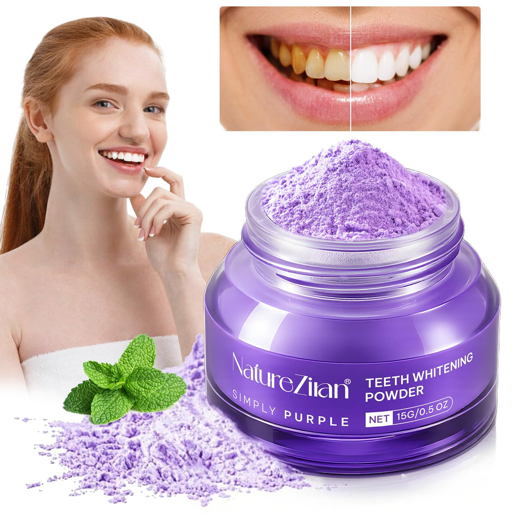 Close-up of whitening powder texture