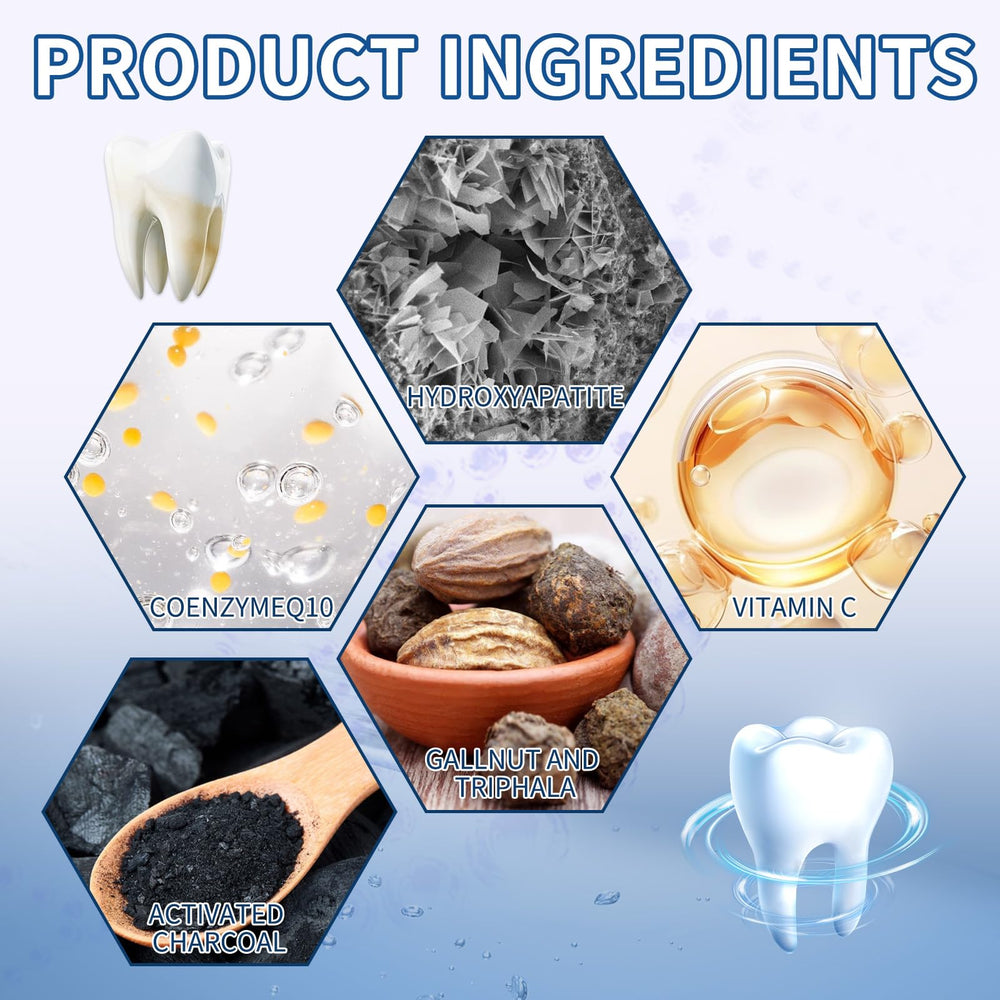 Close-up of natural ingredients in whitening powder