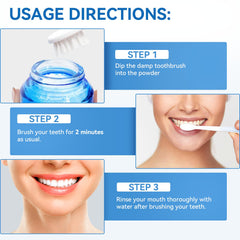 Usage image showing daily use of Teeth Whitening Powder