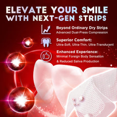 Open sachet with enamel-safe whitening strips
