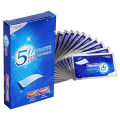 Box of teeth whitening strips with 28 strips