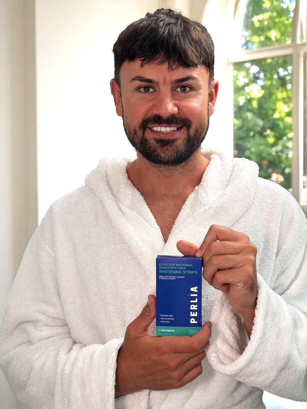Peroxide-free teeth whitening strips on display