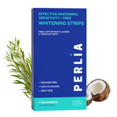 Teeth whitening strips set with sensitivity-free formula, 14 strips