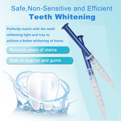 Close-up of whitening gel syringe showing 35% CP
