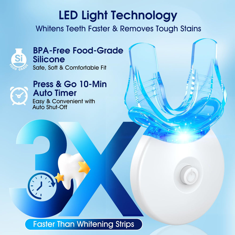 LED light activation during whitening session