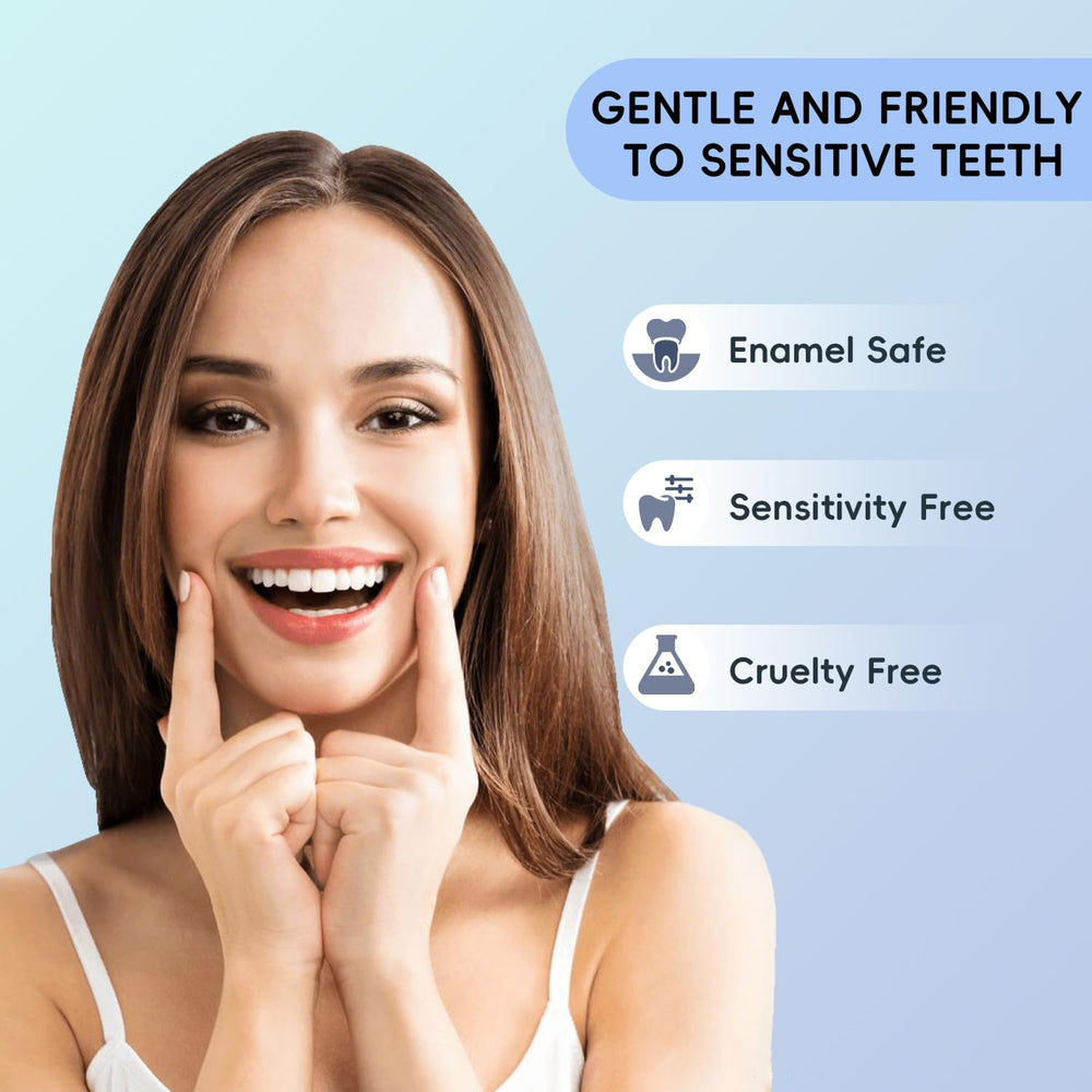 Individual whitening strip ready for use