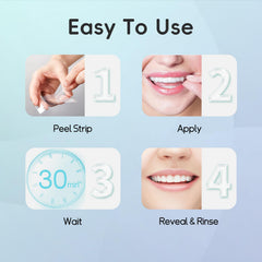 Seven pairs of whitening strips individually wrapped