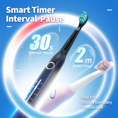 40,000 VPM high-vibration sonic toothbrush graphic