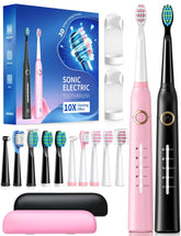 TEETHEORY 2 Pack Sonic Toothbrush Black and Pink – main product shot
