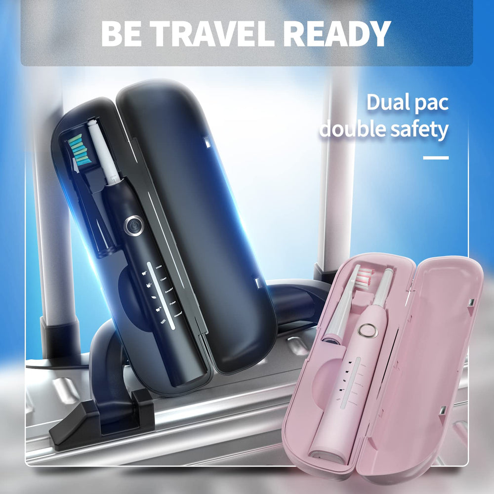 Package contents: 2 toothbrushes, 12 heads, 2 travel cases, 2 USB cables, user manual