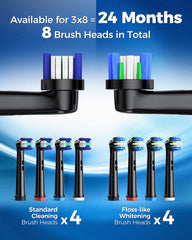Color collars to differentiate family members' brush heads