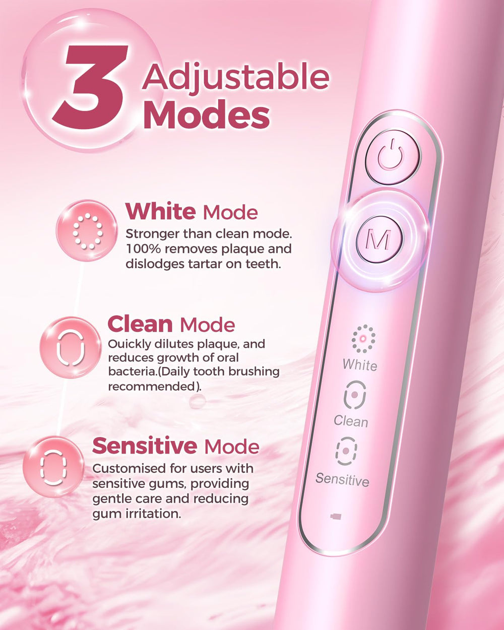 Sensitive mode on TEETHEORY toothbrush