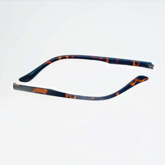 Close-up of TR90 temple arms in tortoiseshell color